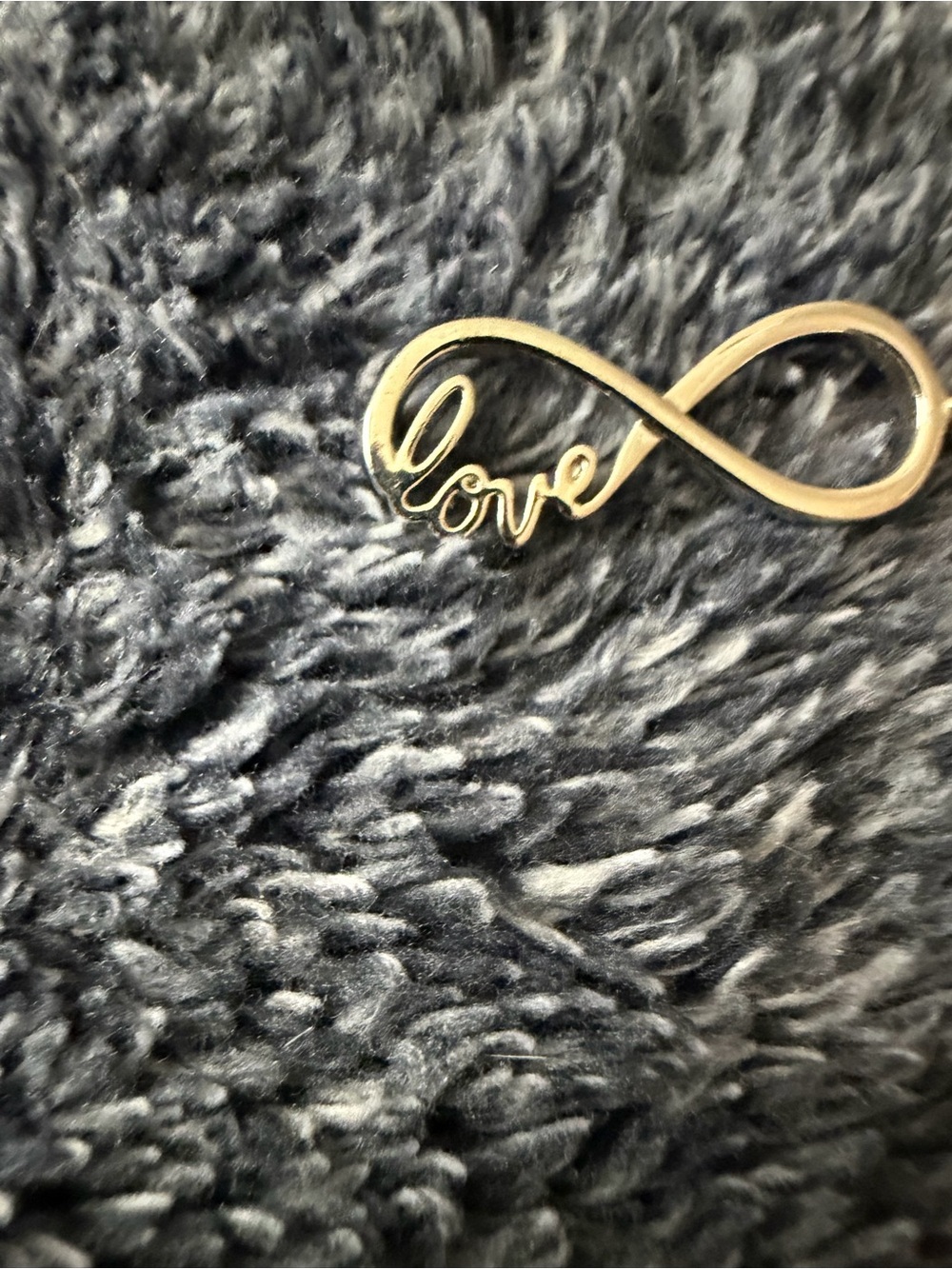 Silver-Tone Infinity Love Charm with Lobster Clasp